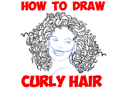 Featured image of post Curly Hair Drawing Easy Because the focus of this drawing is the hair i m just starting out by drawing an oval for my head and then attaching a neck to it