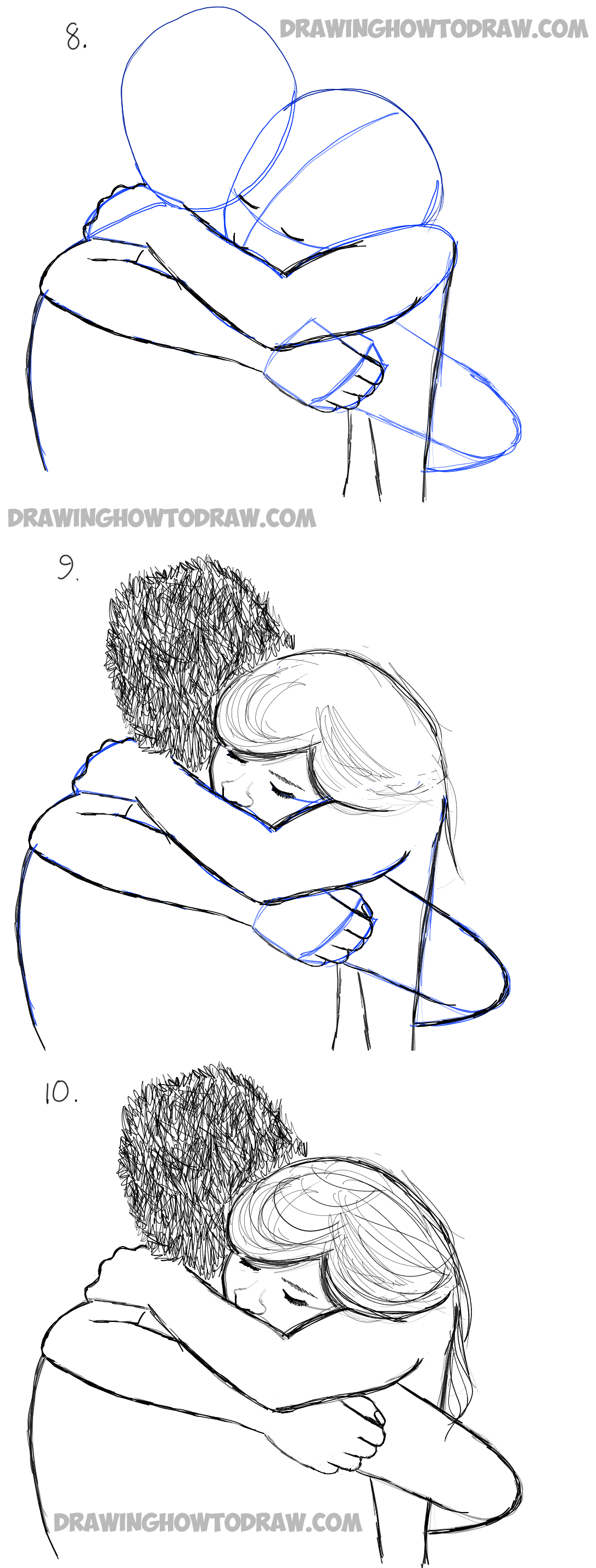 How To Draw Two People Hugging Drawing Hugs Step By Step Drawing Tutorial How To Draw Step By Step Drawing Tutorials