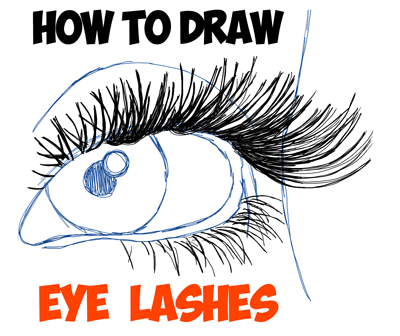 drawing eye lashes tutorial