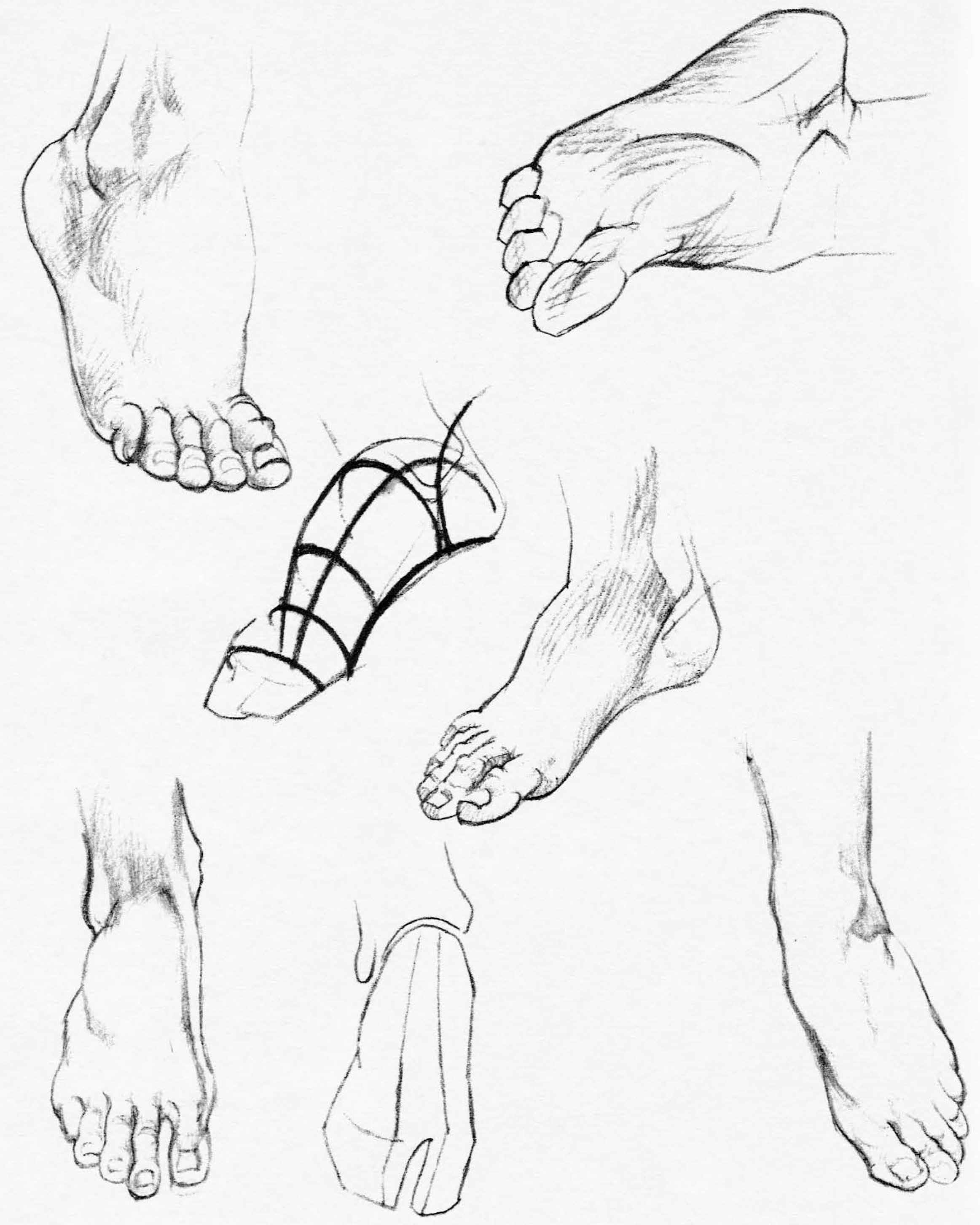 learn how to draw feet and legs