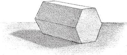 The Hexagonal Prism lying on one of its Rectangular Faces