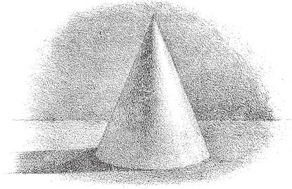 shading-cones- The portion in half-tone gradates to the highlight