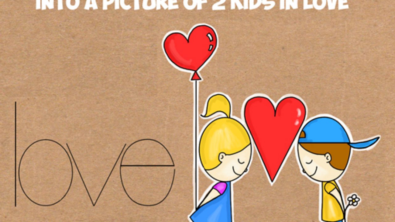 How to Draw Cartoon Kids in Love from the Word Love in this Easy Words  Cartoon Drawing Tutorial for Kids - How to Draw Step by Step Drawing  Tutorials