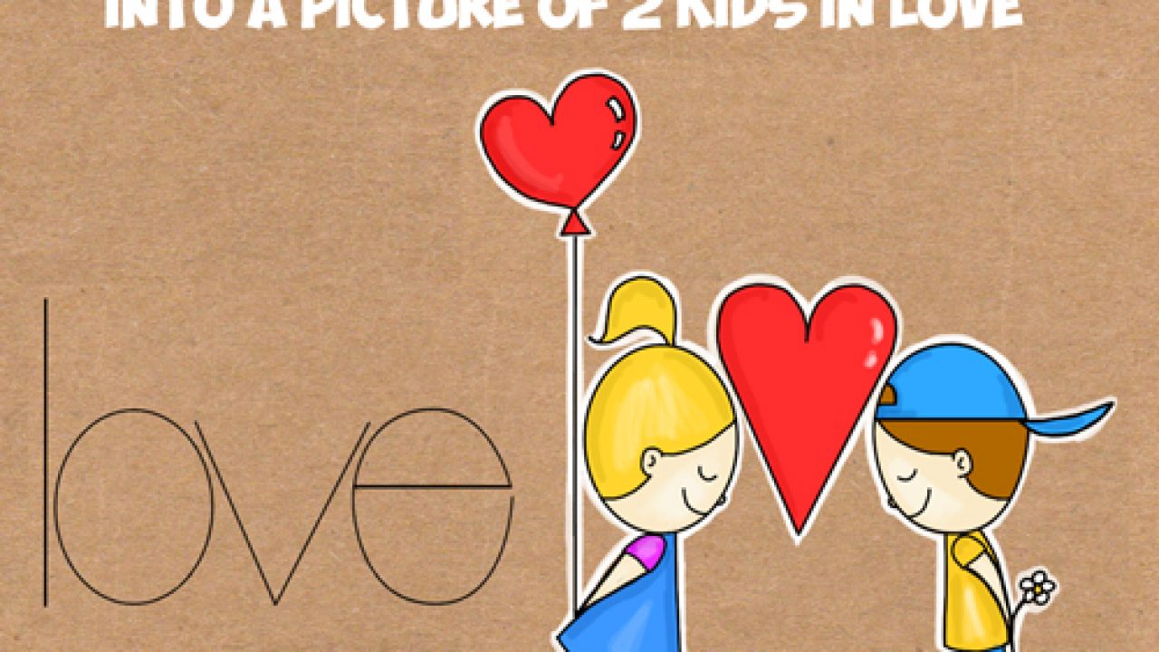 How To Draw Cartoon Kids In Love From The Word Love In This Easy Words Cartoon Drawing Tutorial For Kids How To Draw Step By Step Drawing Tutorials