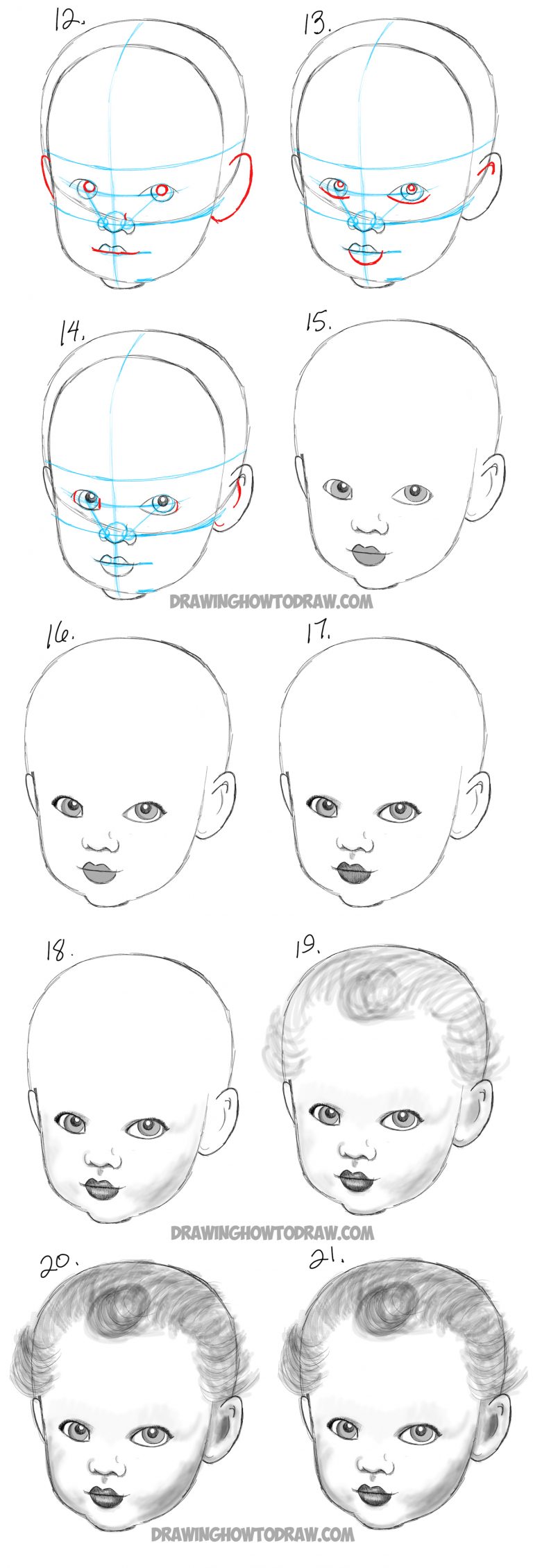 How to Draw a Baby’s Face Drawing Infant Faces with Step by Step