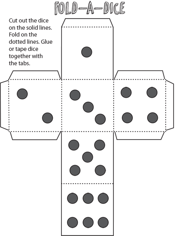 how to make paper dice template