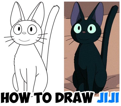 how to draw the cat from kikis delivery service - jiji