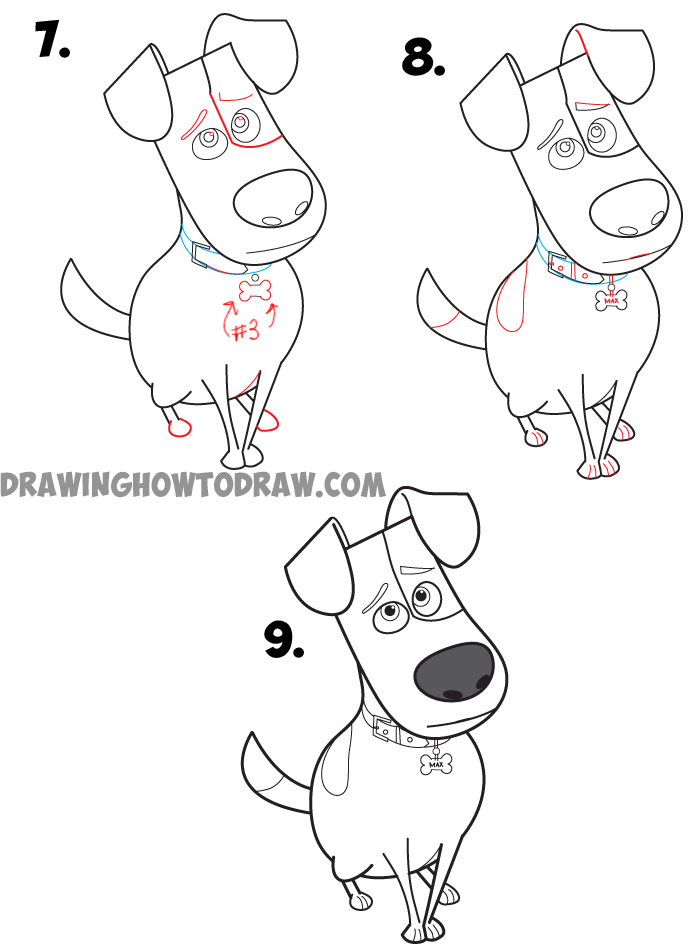 How to Draw Max from The Secret Life of Pets : Easy Step by Step Drawing Tutorial