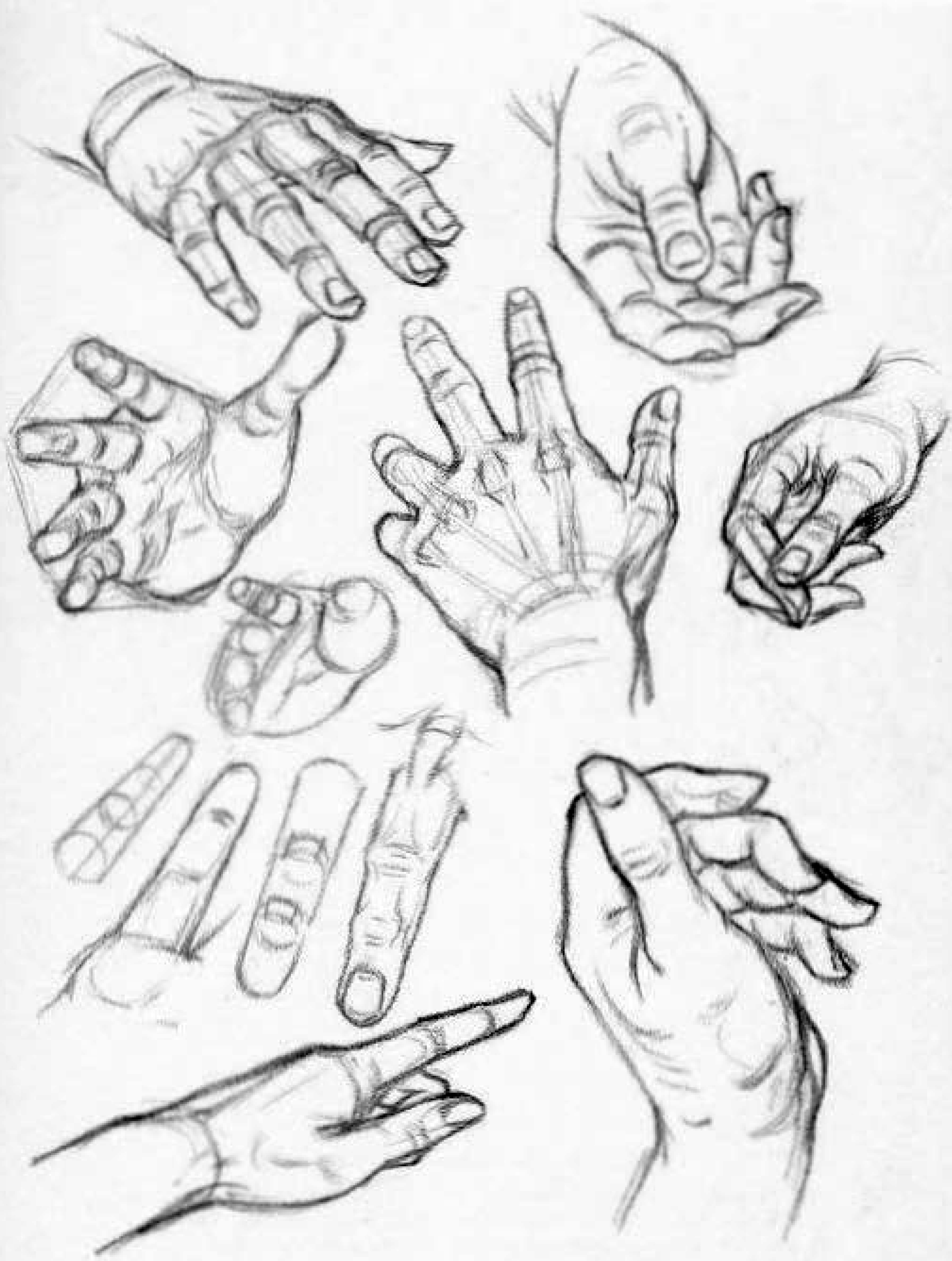 how to draw foreshortened hands - foreshortening hands
