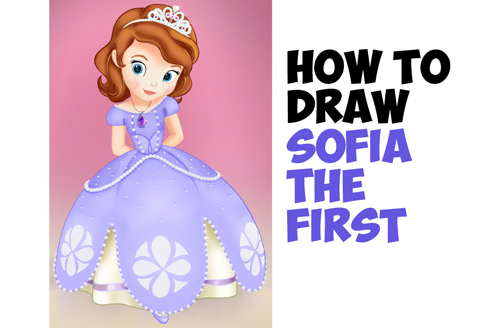 Learn How to Draw Sofia from Sofia the First - Simple Steps Drawing Lesson for Kids