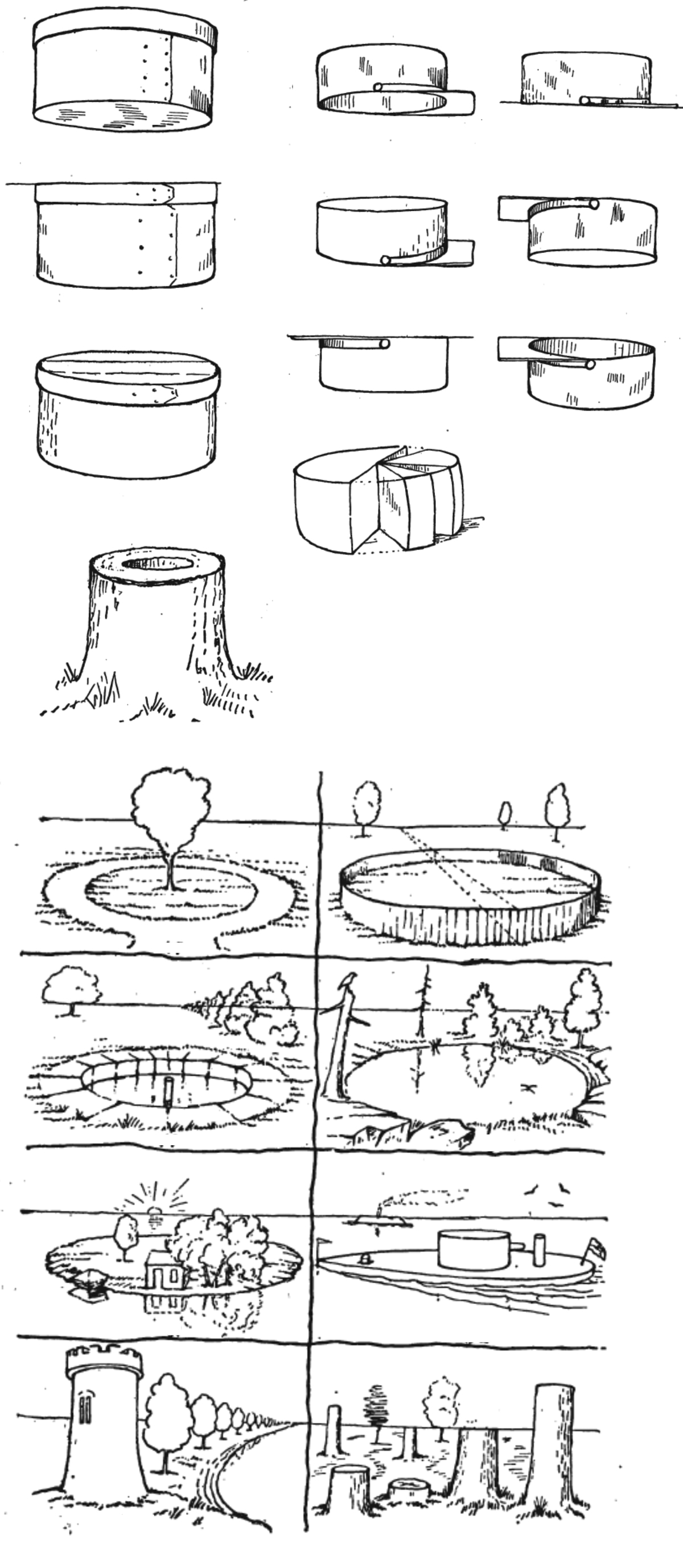 Drawing things and objects with cylinders
