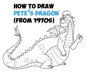 Learn How to Draw Elliot from Disney's Cartoon Version of Pete's Dragon - Easy Step by Step Drawing Tutorial
