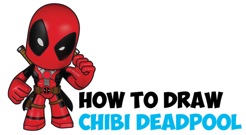 Learn How to Draw Chibi Deadpool Simple Steps Drawing Lesson