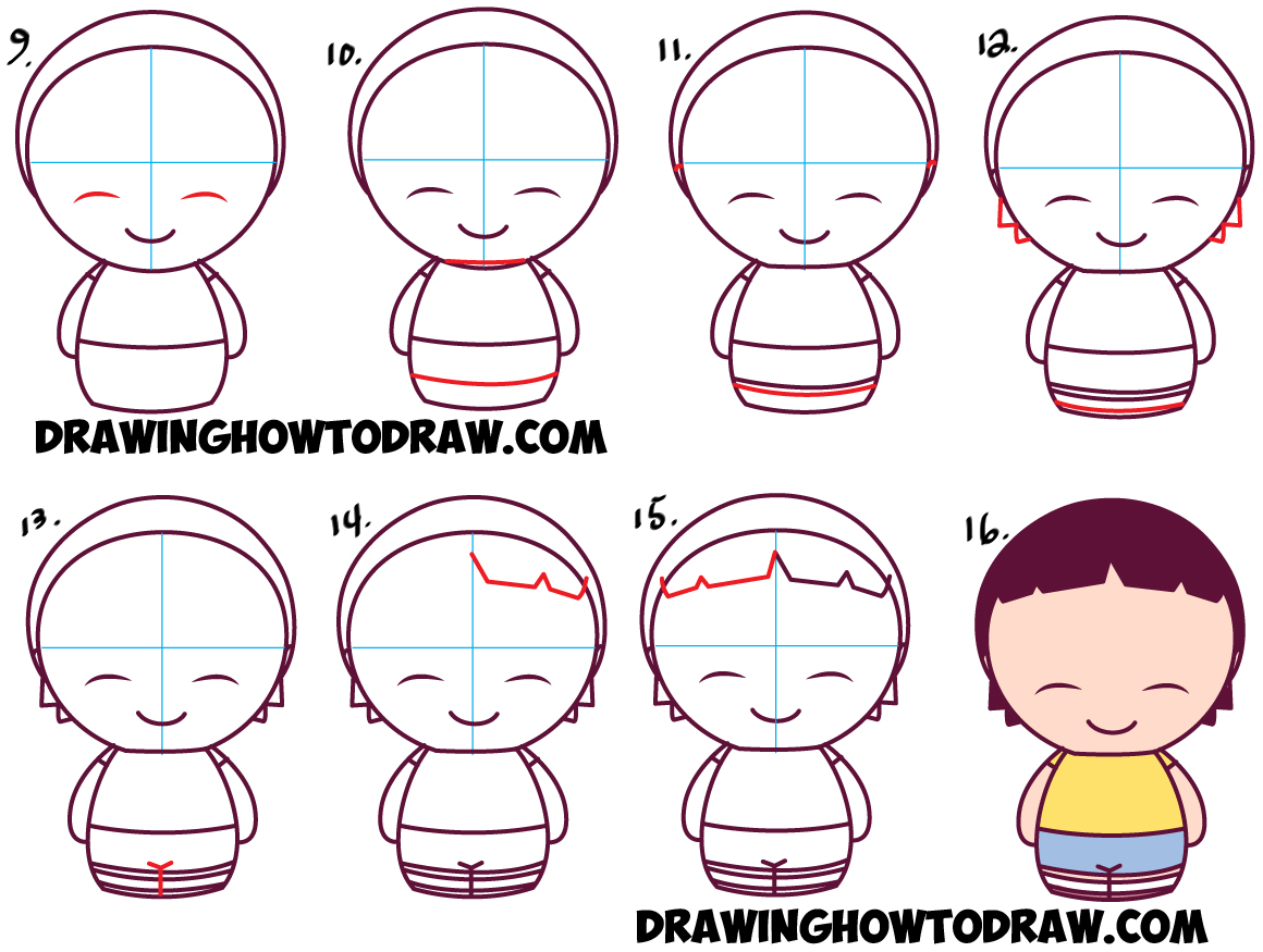 Learn How to Draw Kawaii Chibi Gene from Bob's Burgers Easy Step by Step Drawing Tutorial