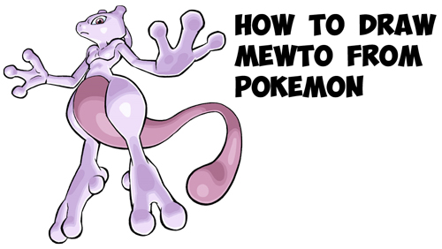 How to Draw Mew from Pokemon - Really Easy Drawing Tutorial