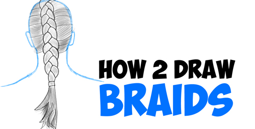 How to Draw Braids with Easy Step by Step Drawing Tutorial