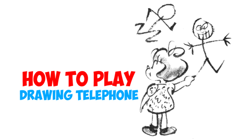 How to Play the Telephone Drawing Game : Art / Drawing Game for Kids