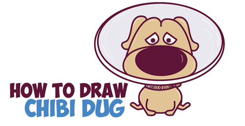Learn How to Draw Dug (Cute / Kawaii / Chibi) from Up in Simple Steps Drawing Lesson for Kids