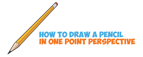 How to Draw Realistic Pencils Using One Point Perspective Techniques - Easy Step by Step Drawing Tutorial