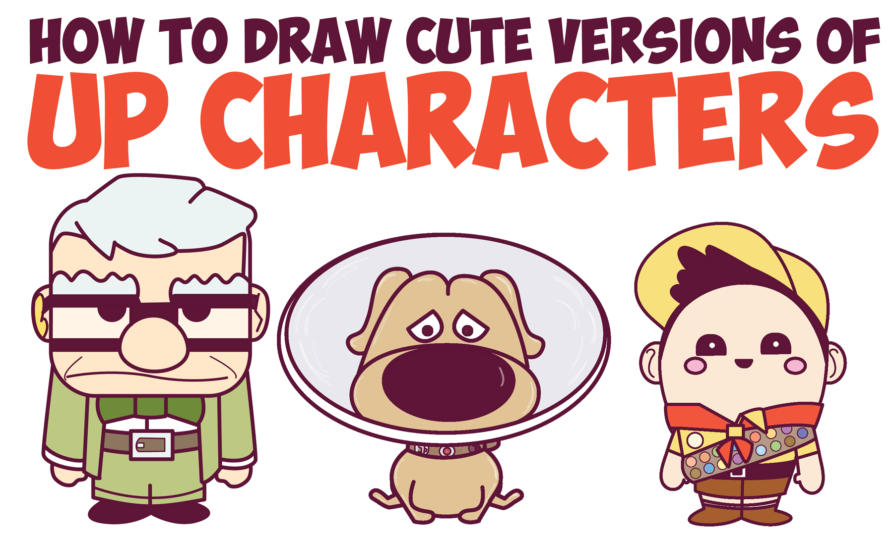 How to Draw Up Characters (Cute Chibi Kawaii) In Easy Steps for Kids