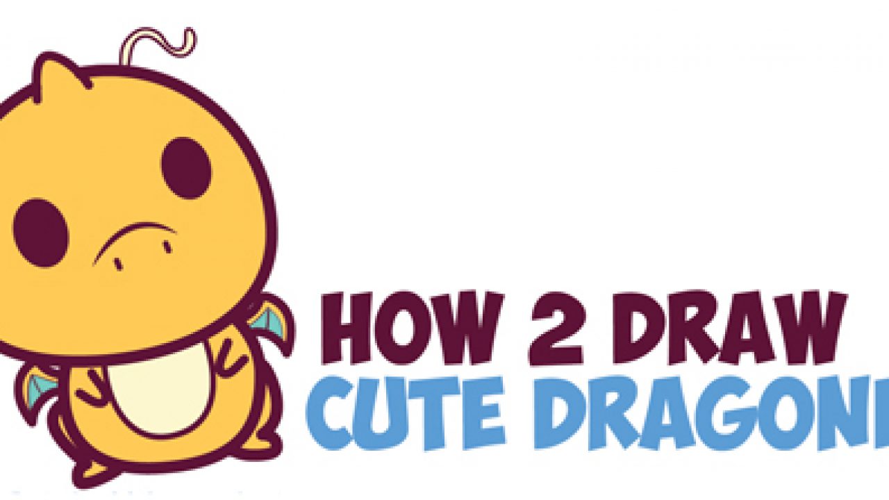 to Cute Dragonite (Chibi / Kawaii) from Pokemon Easy Step by Step Drawing Lesson How to Step by Step Drawing Tutorials