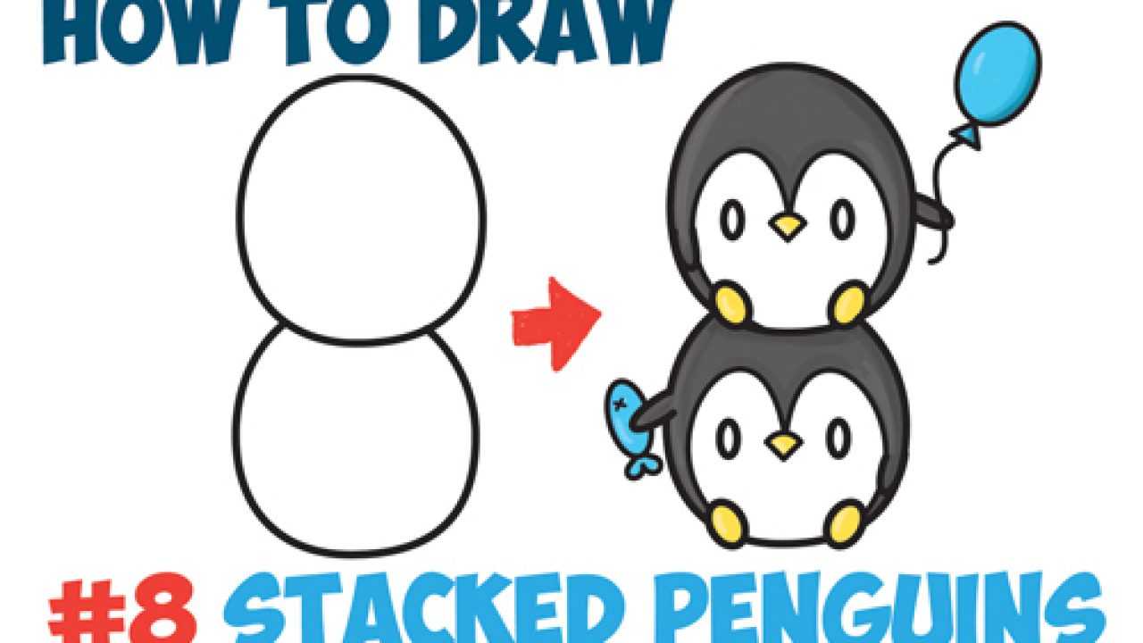 how to draw a cute cartoon penguin