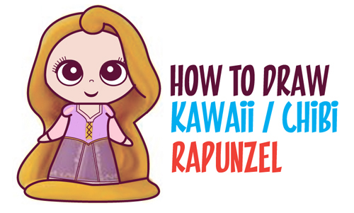 RAPUNZEL DRAWING from Tangled Disney Movie | How to Draw Disney Princess  Rapunzel Step by Step Easy - YouTube