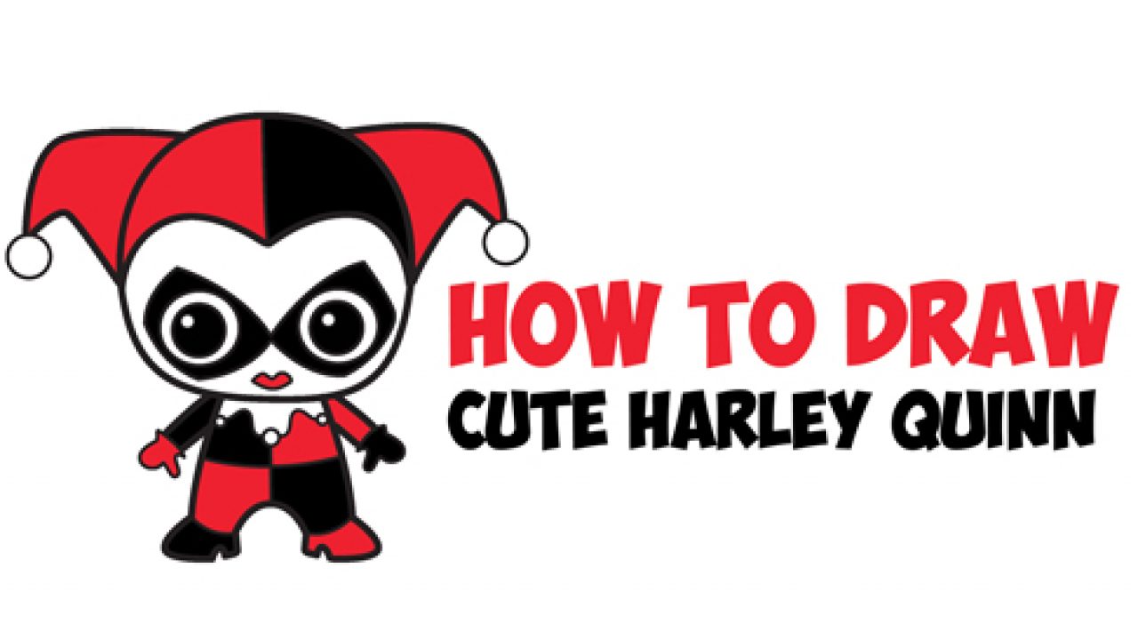 how to draw chibi harley quinn