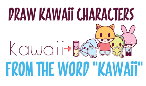 How To Draw Kawaii Characters Animals And People From The Word Kawaii Easy Step By Step Drawing Tutorial For Kids How To Draw Step By Step Drawing Tutorials