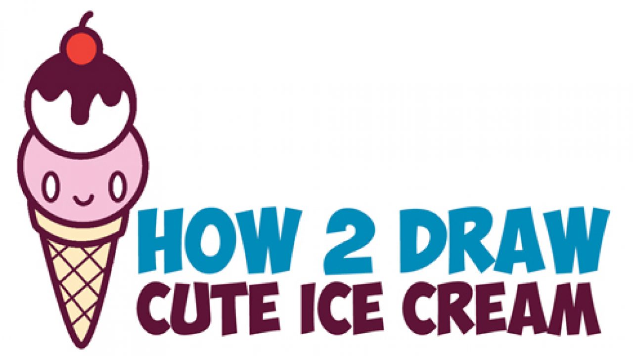 How to draw Cute Kawaii Ice Cream  Drawing to draw - Drawing to Draw 