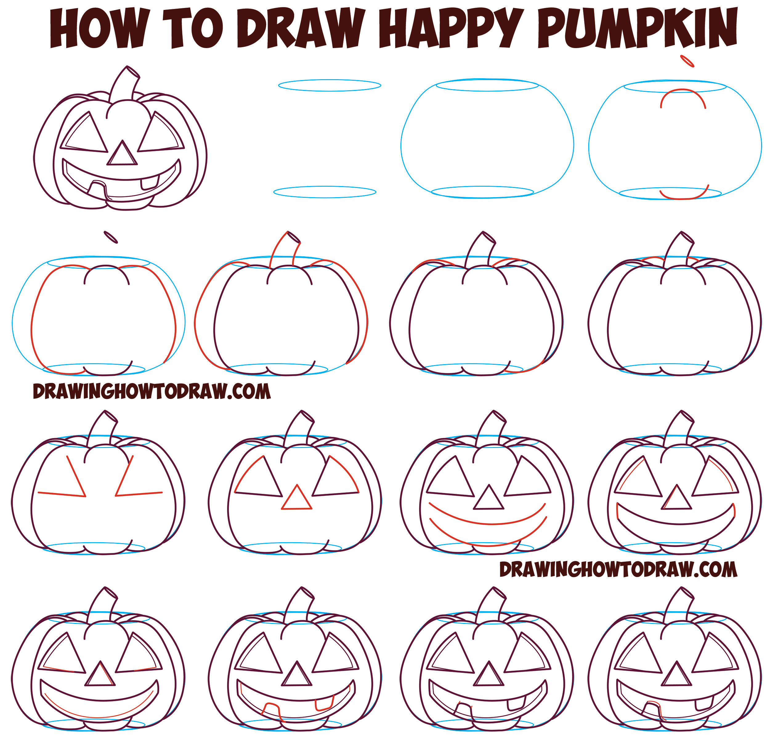 Huge Guide To Drawing Cartoon Pumpkin Faces Jack O Lantern Faces how-to-draw-a-jack-o-lantern-sketching-the-halloween-spirit