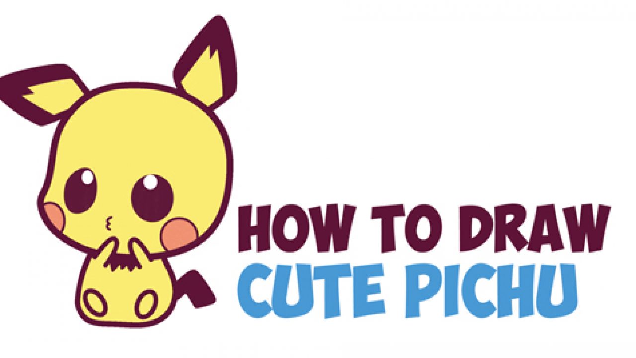 How To Draw Cute Kawaii Chibi Pichu From Pokemon In Easy Step By Step Drawing Tutorial For Kids And Beginners How To Draw Step By Step Drawing Tutorials