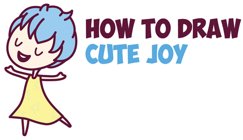 How to Draw Cute Kawaii / Chibi Joy from Inside Out - Easy Step by Step Drawing Tutorial for Kids