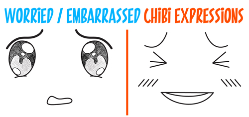 worried chibi, ashamed chibi, embarrassed chibi, blushing chibi, how to draw worried chibi, how to draw embarrassed chibi, chibi, chibi expressions, chibi emotions