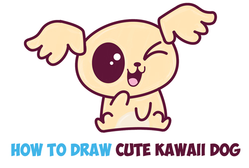 Kawaii Dog Archives How To Draw Step By Step Drawing Tutorials