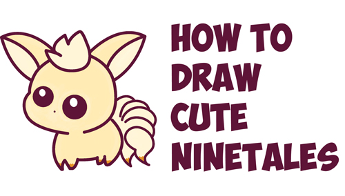 How to Draw Cute / Kawaii / Chibi NineTales from Pokemon in Easy Step by Step Drawing Tutorial for Beginners