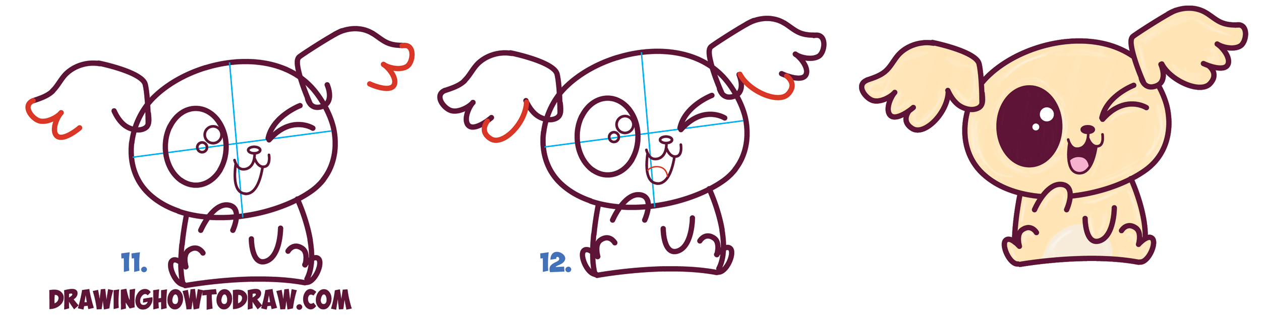 How To Draw A Cute Puppy Dog Step By Step - Cat's Blog