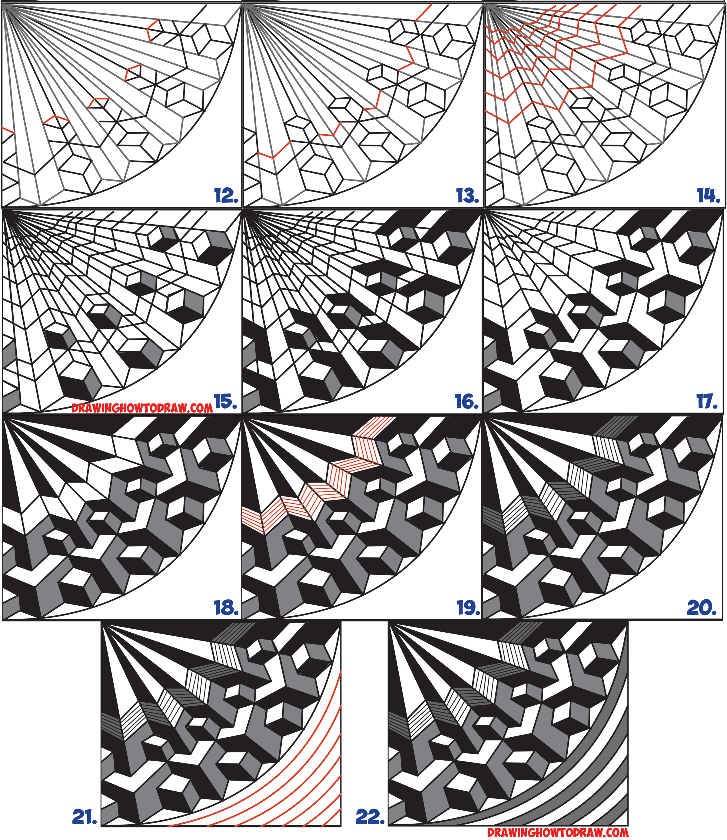 How To Draw Cool Optical Illusion Drawing Trick With Easy Step By Step