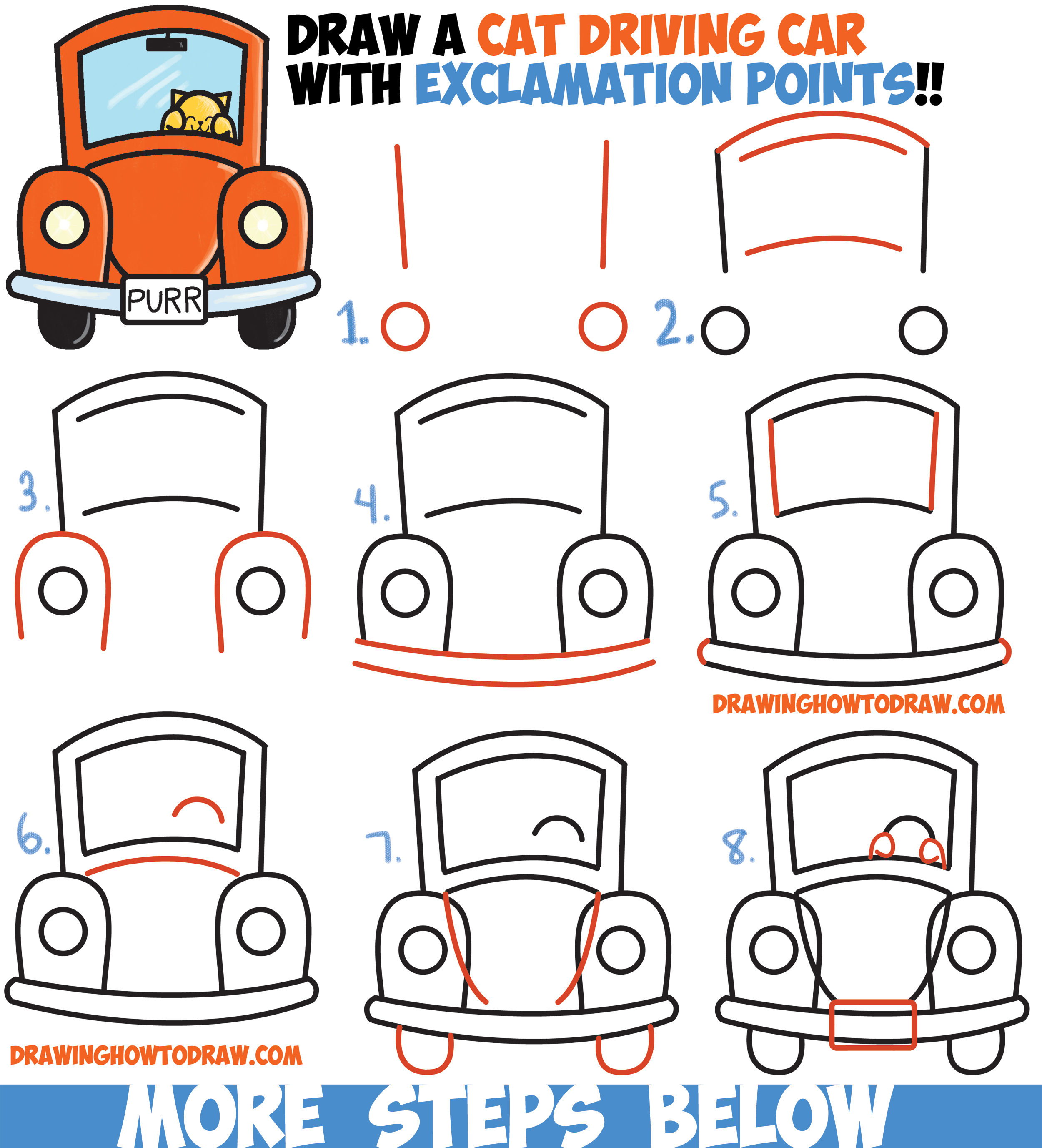 How to Draw a Car: Easy Step-by-step Drawing Tutorial for Kids