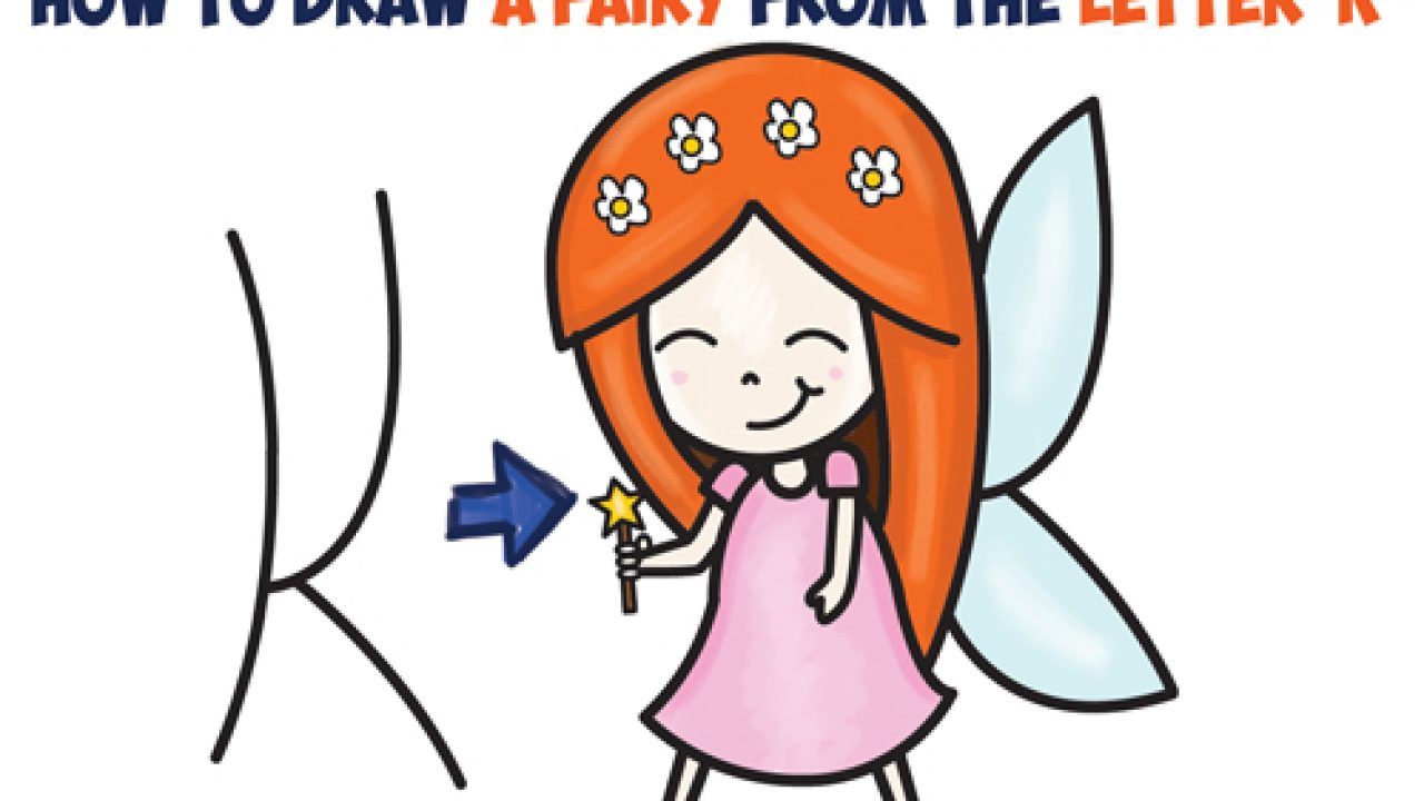 How to Draw a Cute Cartoon Fairy (Kawaii Chibi) from Letter 'K' Easy Step  by Step Drawing Tutorial for Kids - How to Draw Step by Step Drawing  Tutorials