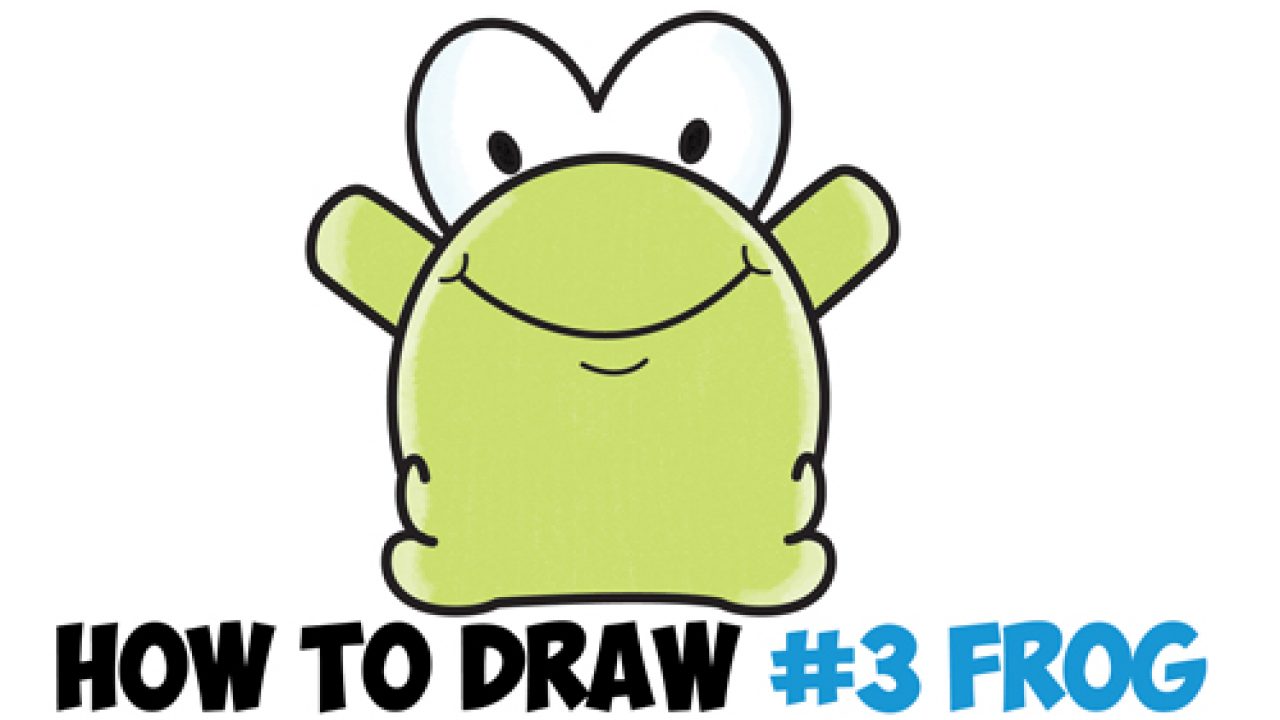 How to Draw Cute Cartoon Baby Frog from Number 3 Shape Easy Step by Step  Drawing Tutorial for Kids - How to Draw Step by Step Drawing Tutorials