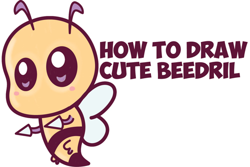 How to Draw Cute / Chibi / Kawaii Beedrill from Pokemon Easy Step by Step Drawing Tutorial for Beginners