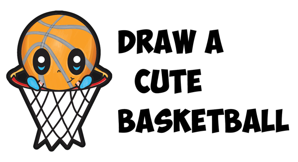 How to Draw a Cartoon Basketball Guy (Cute Kawaii Chibi Style) in Easy Step by Step Drawing Tutorial for Kids