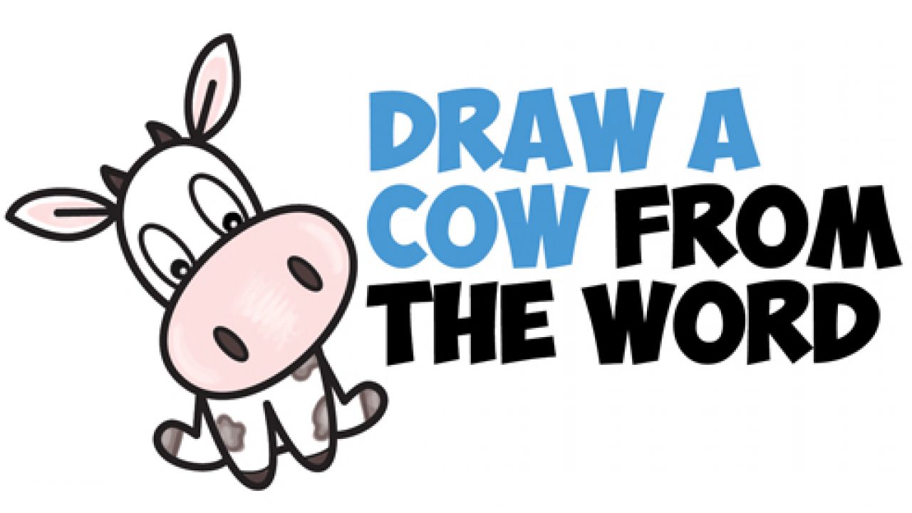 How to Draw a Cute Cartoon Kawaii Cow Word Toon Easy Step by Step Drawing  Tutorial for Kids - How to Draw Step by Step Drawing Tutorials