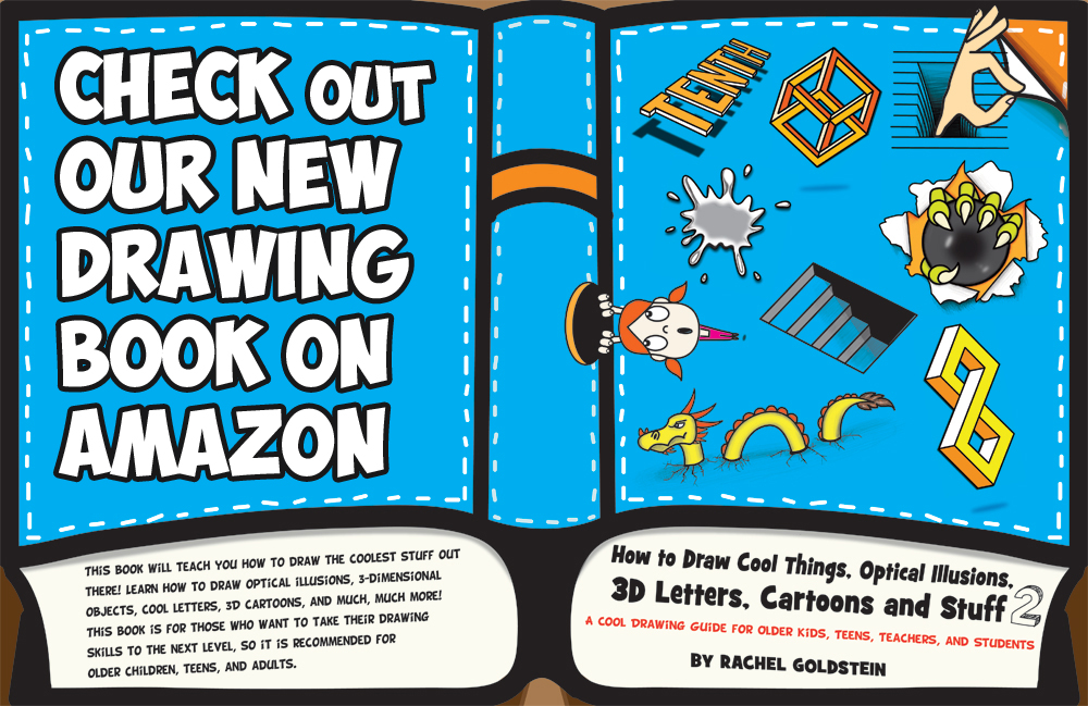 Drawing Book for Kids : How to Draw Cool Stuff & Things & Optical Illusions 2