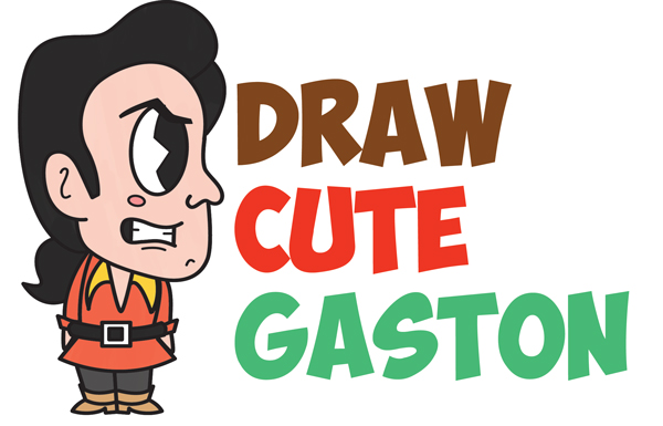 How To Draw Gaston From Disney S Beauty And The Beast Cute Kawaii Chibi Easy Step By Step Drawing Tutorial For Kids How To Draw Step By Step Drawing Tutorials