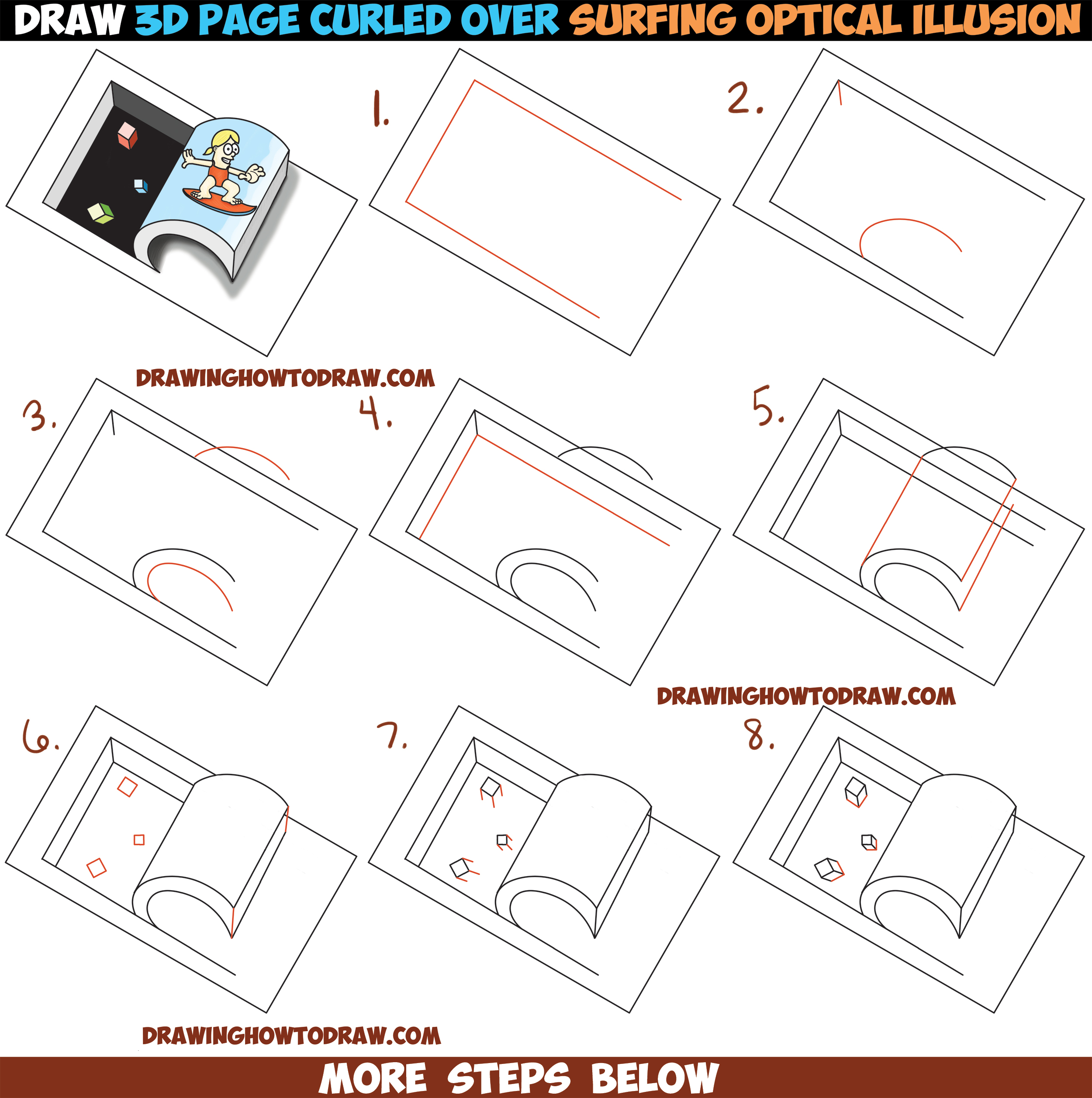 How To Draw A 3D Hole Optical Illusion