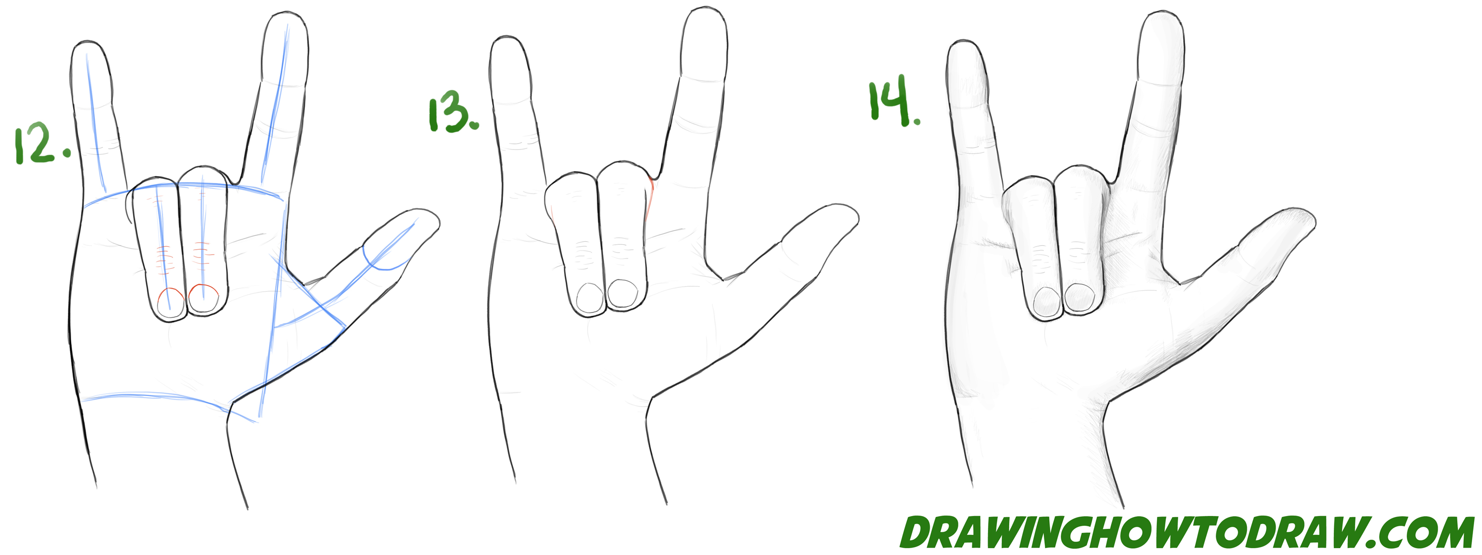 How To Draw Love Hands Sign Language For Love Easy Step By Step Drawing Tutorial For Beginners How To Draw Step By Step Drawing Tutorials