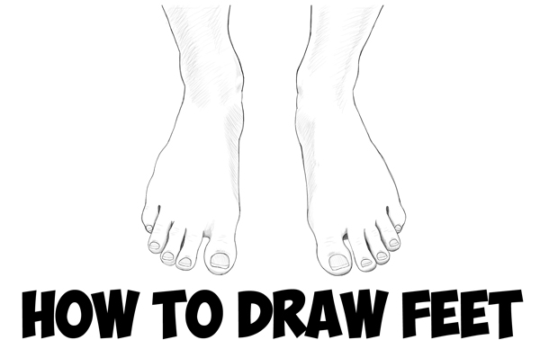 How to Draw Feet / the Human Foot with Easy Step by Step Drawing Tutorial for Beginners