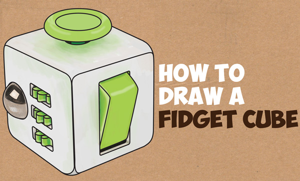 Learn How to Draw a Fidget Cube Simple Steps Drawing Lesson for Children & Beginners